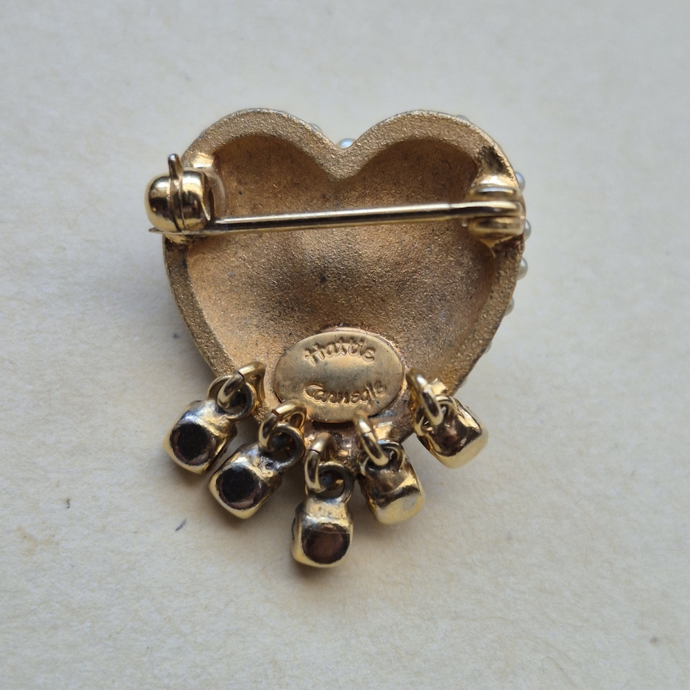 Vintage Hattie Carnegie Heart Brooch - Picture 3 of 5